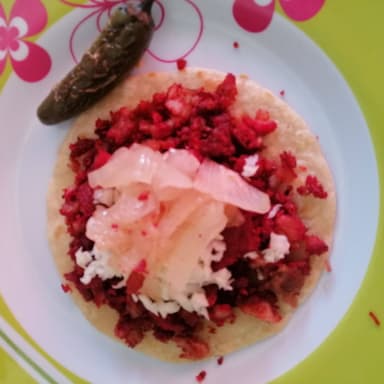 Taco de Adobada de Harina