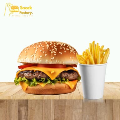 Hamburguesa Sencilla más Papas a la Francesa