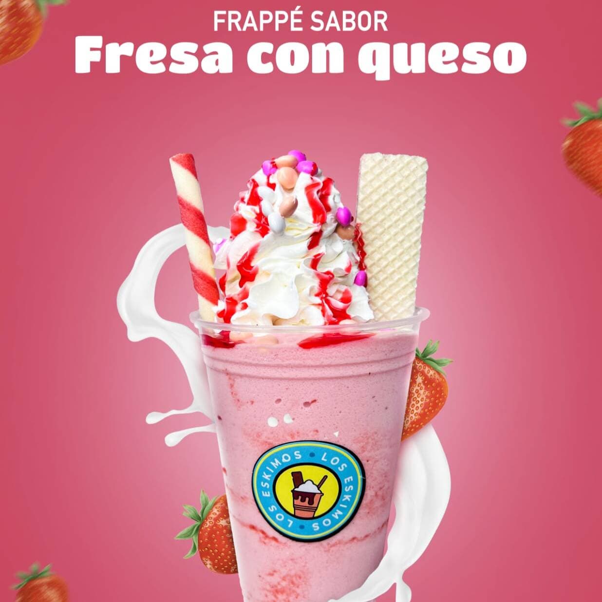 Frappé de Fresa con Queso