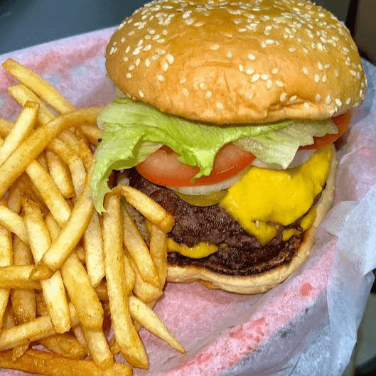 Hmaburguesa con papas