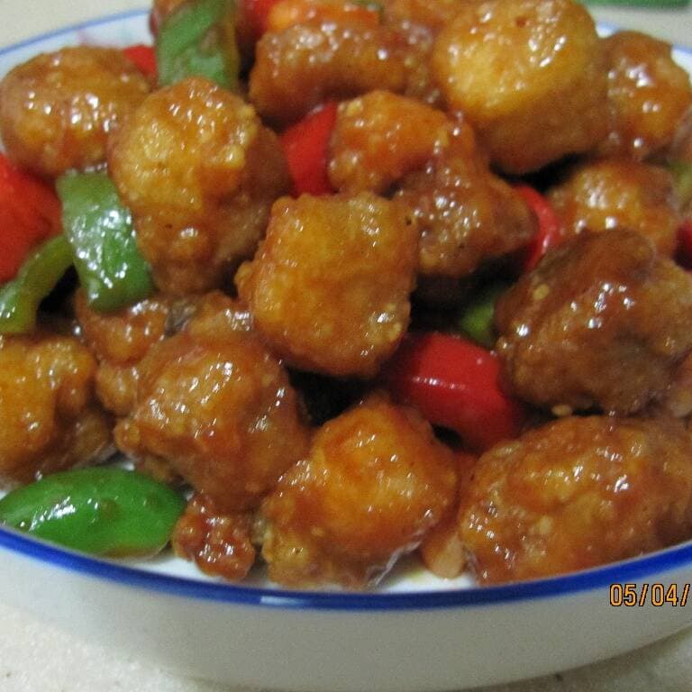 糖醋鸡球 pollo agridulces