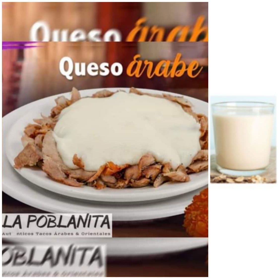 Queso Árabe + Agua De Horchata de 16onz