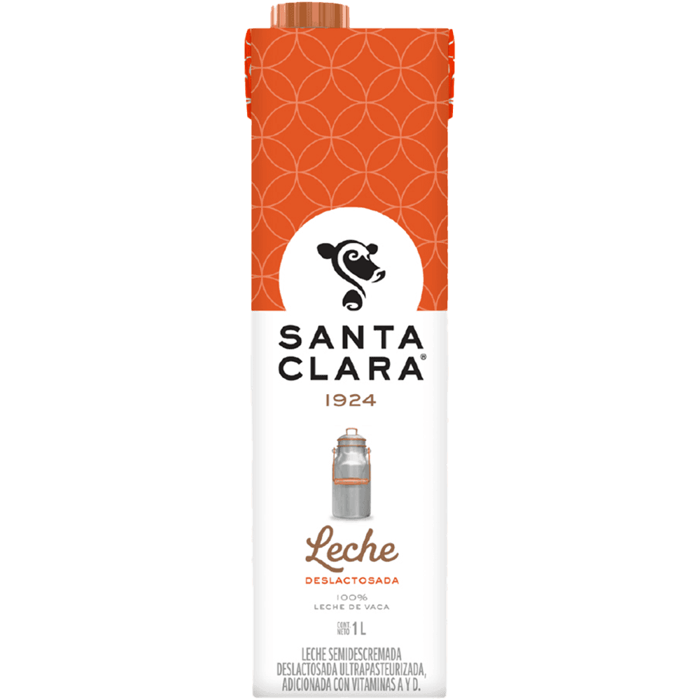 LECHE UHT DESLACTOSADA 1 lt SANTA CLARA