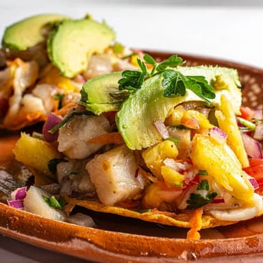Tostada de Ceviche de Pescado