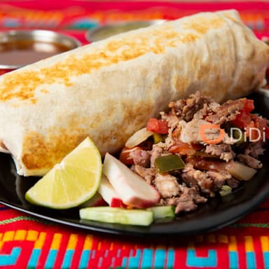 promo BURRITO BISTEC con Rajas