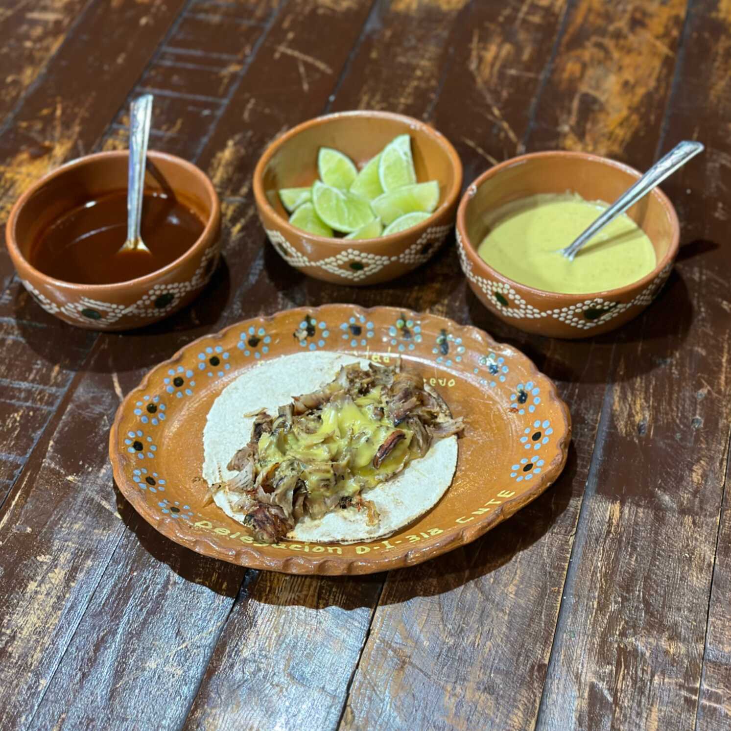 Taco árabe con queso