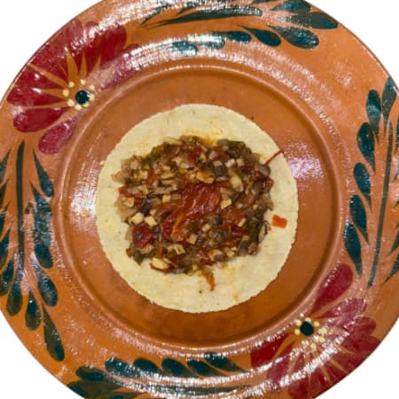 TACO DE CHAMPIÑONES A LA MEXICANA