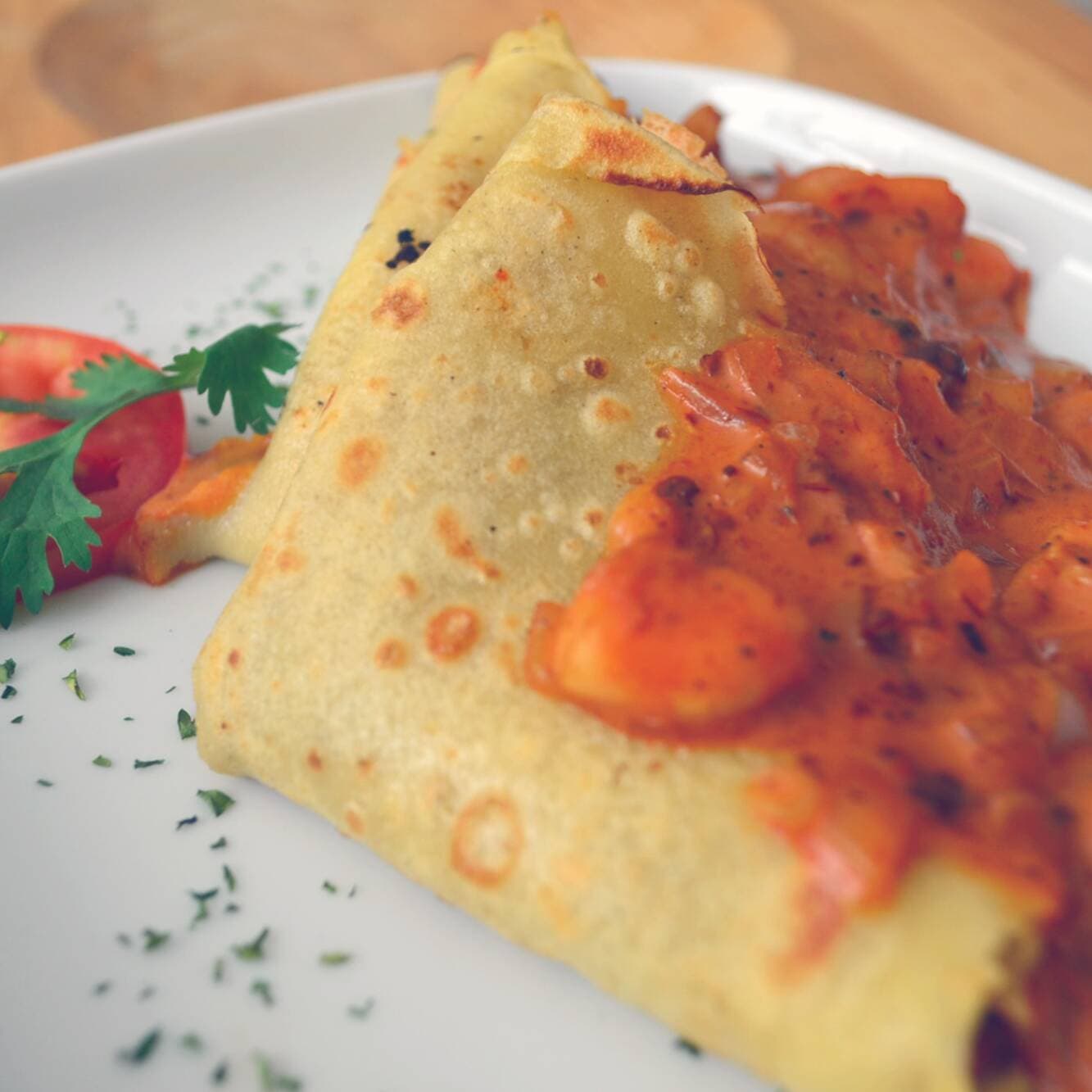 Crepas de Camarón al Chipotle 3 pzas