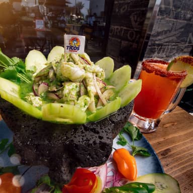 Tostada de aguachile