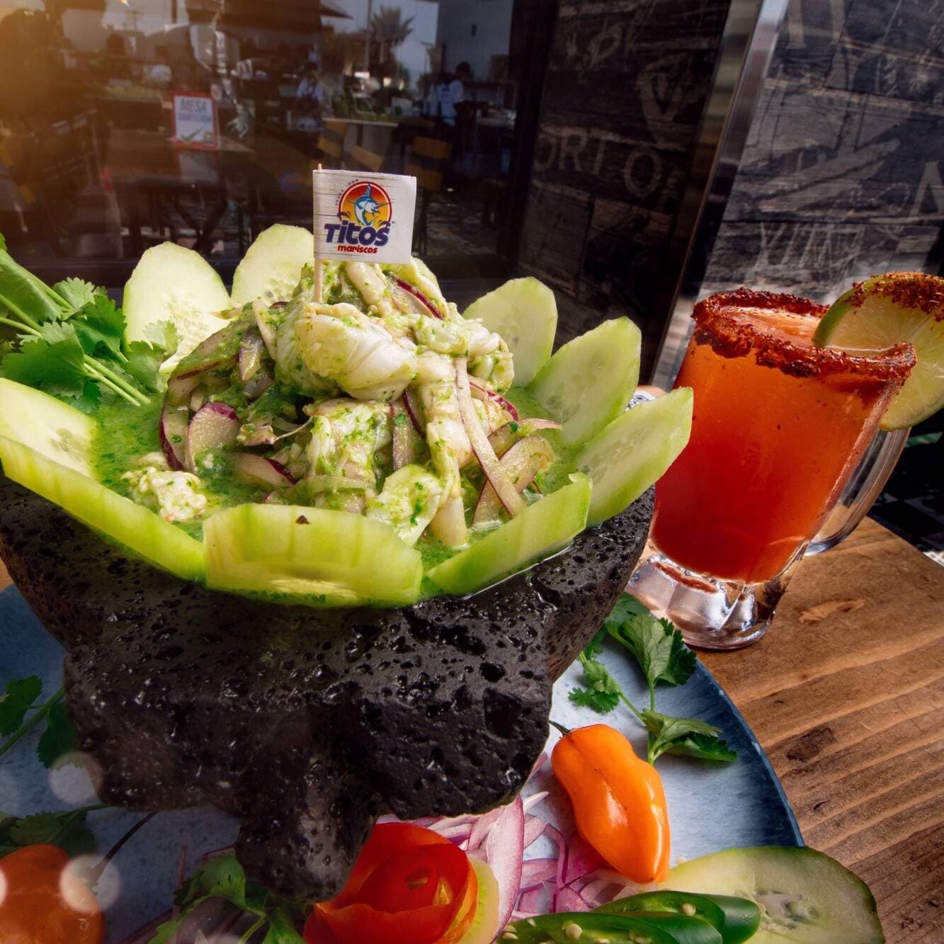 Tostada de aguachile