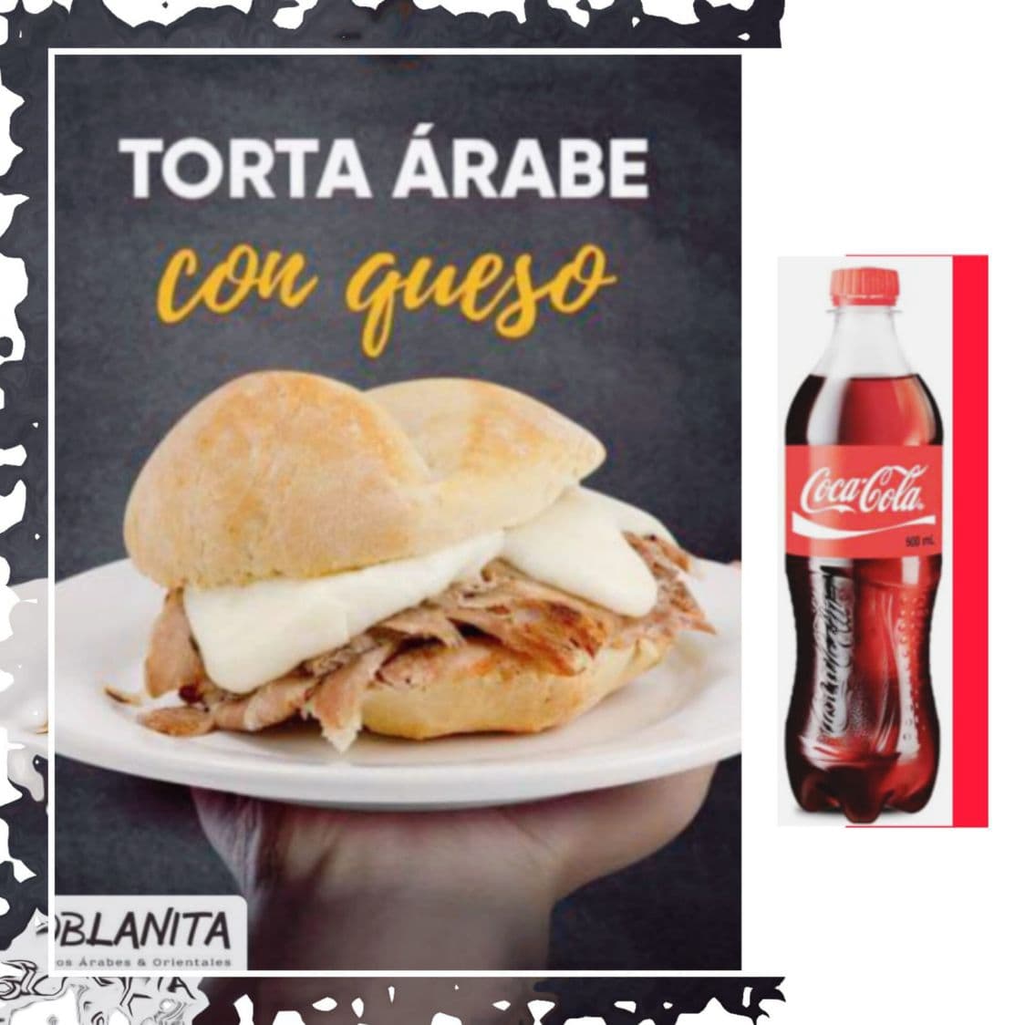 Torta Árabe Con Queso + 1 Coca Cola