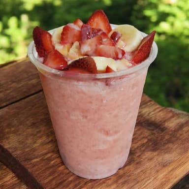 RASPADO MEDIANO FRESA - PLATANO