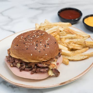 Hamburguesa de arrachera