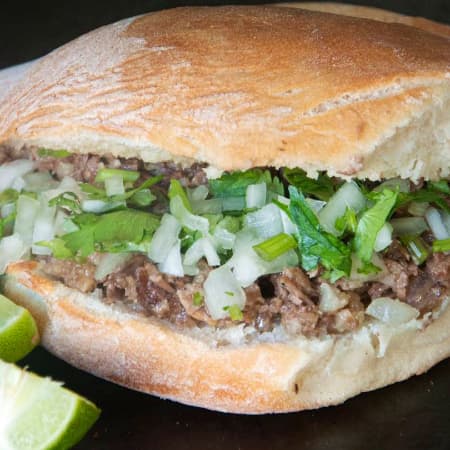Lonche De Frijoles Con Queso