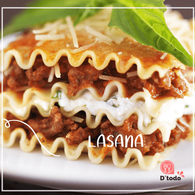 Lasaña + Orden pan de ajo