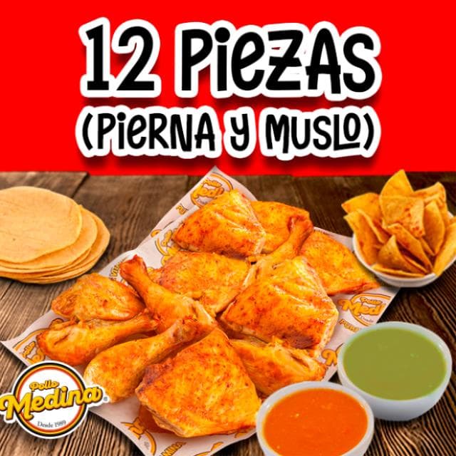 PAQUETE 12 PZ (6 PIERNAS + 6 MUSLOS).: