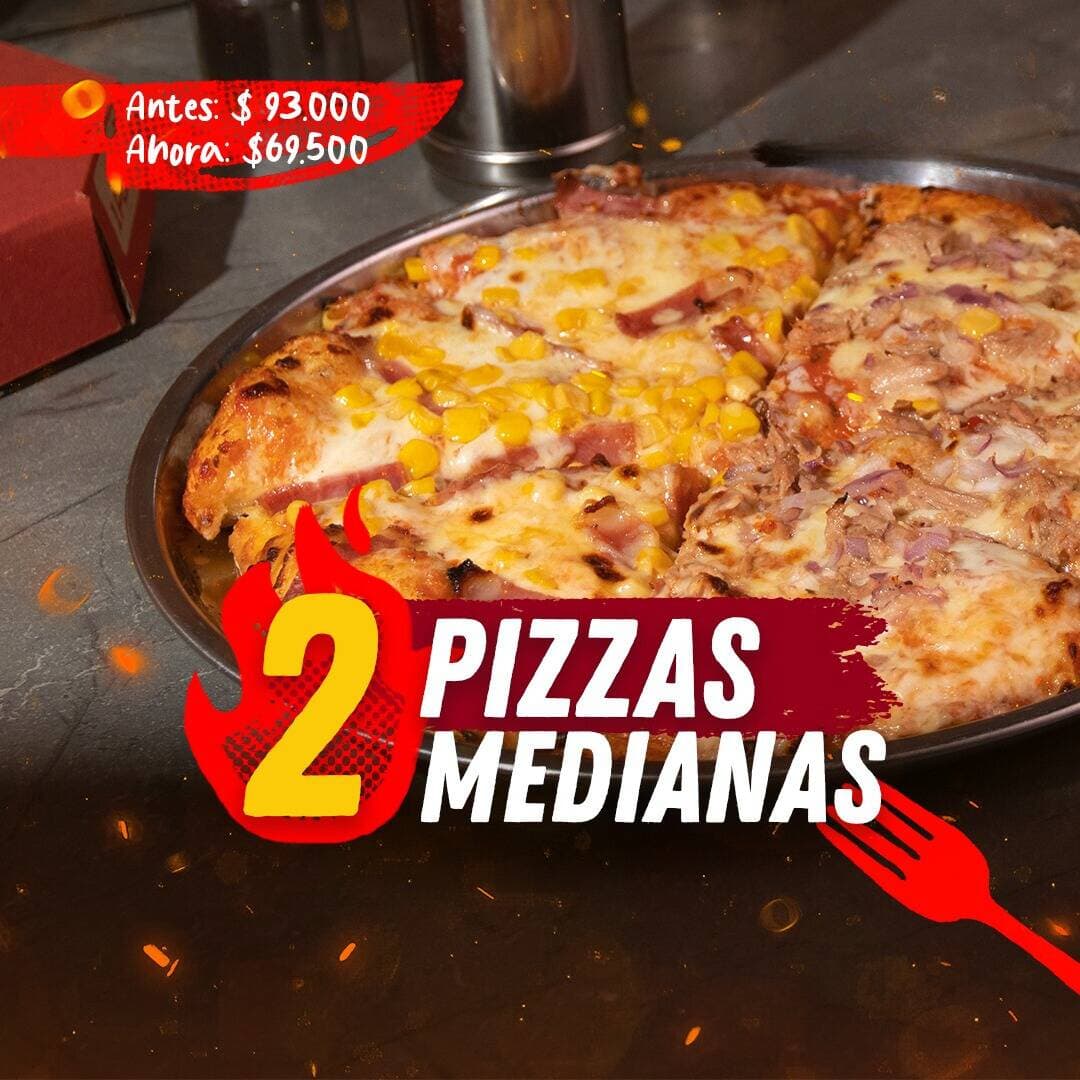 2 PIZZAS MEDIANAS