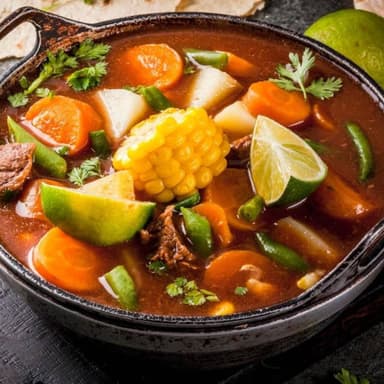 CALDO DE OLLA    ( CON VERDURAS Y SOPA DE ARROZ)