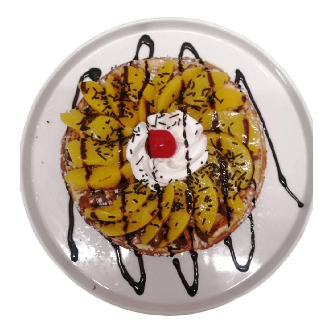 Waffle con fruta