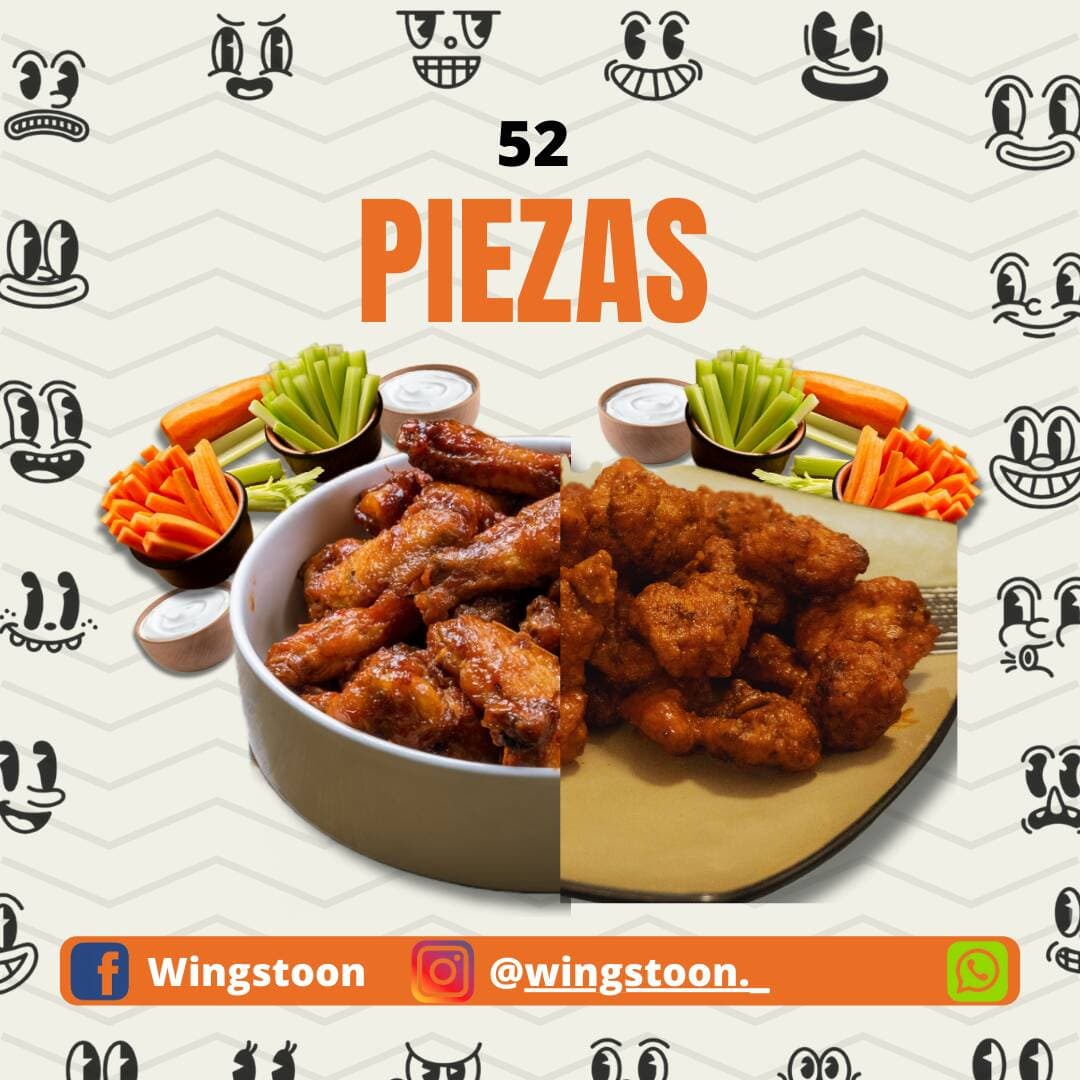 Boneless o Alitas 52 Piezas