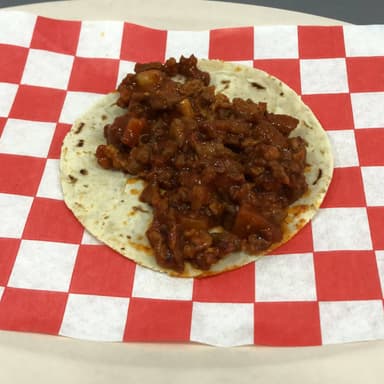 Taco de Picadillo Rojo