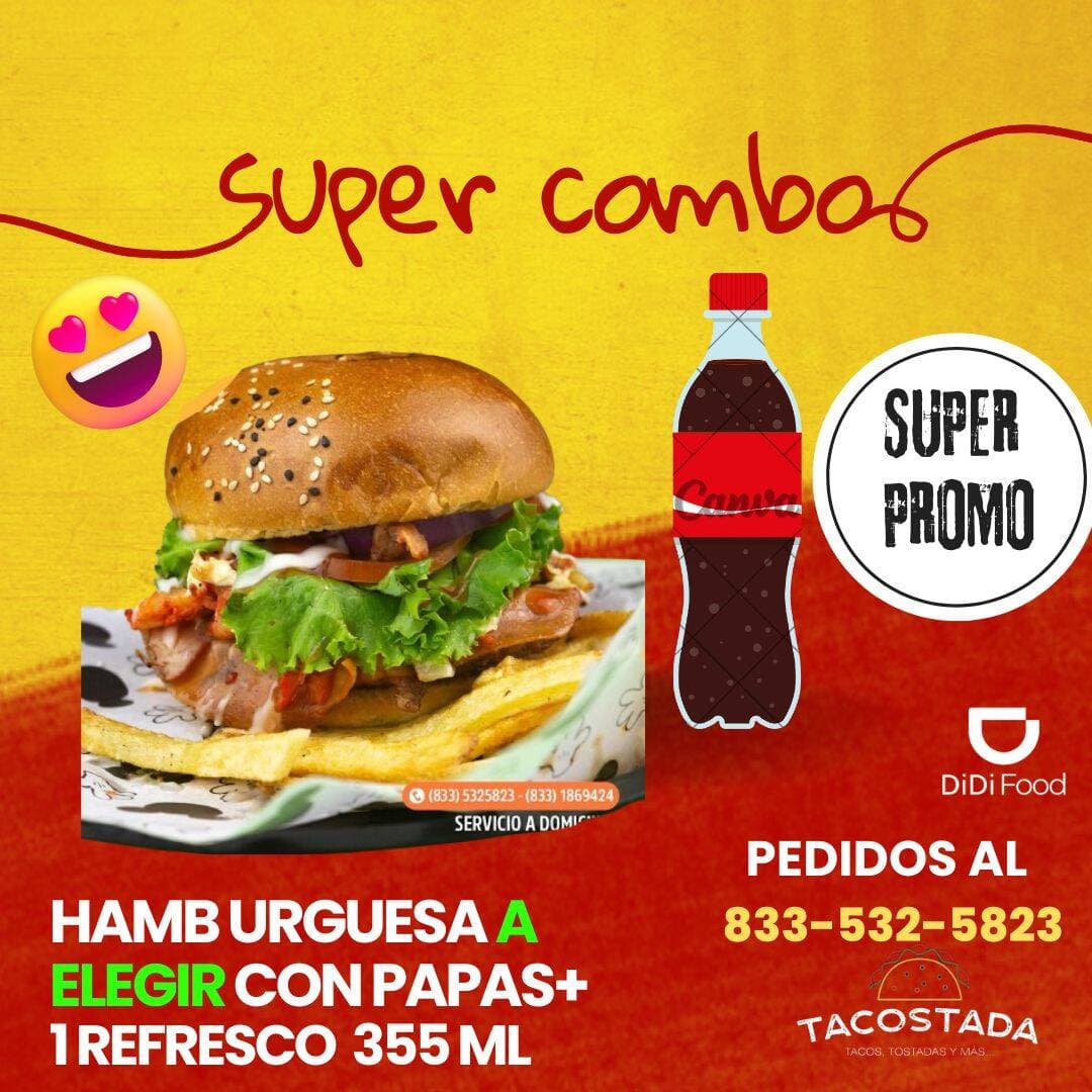 Combo SanVale❤  Hamburguesa+Papas+RefrescoGratis