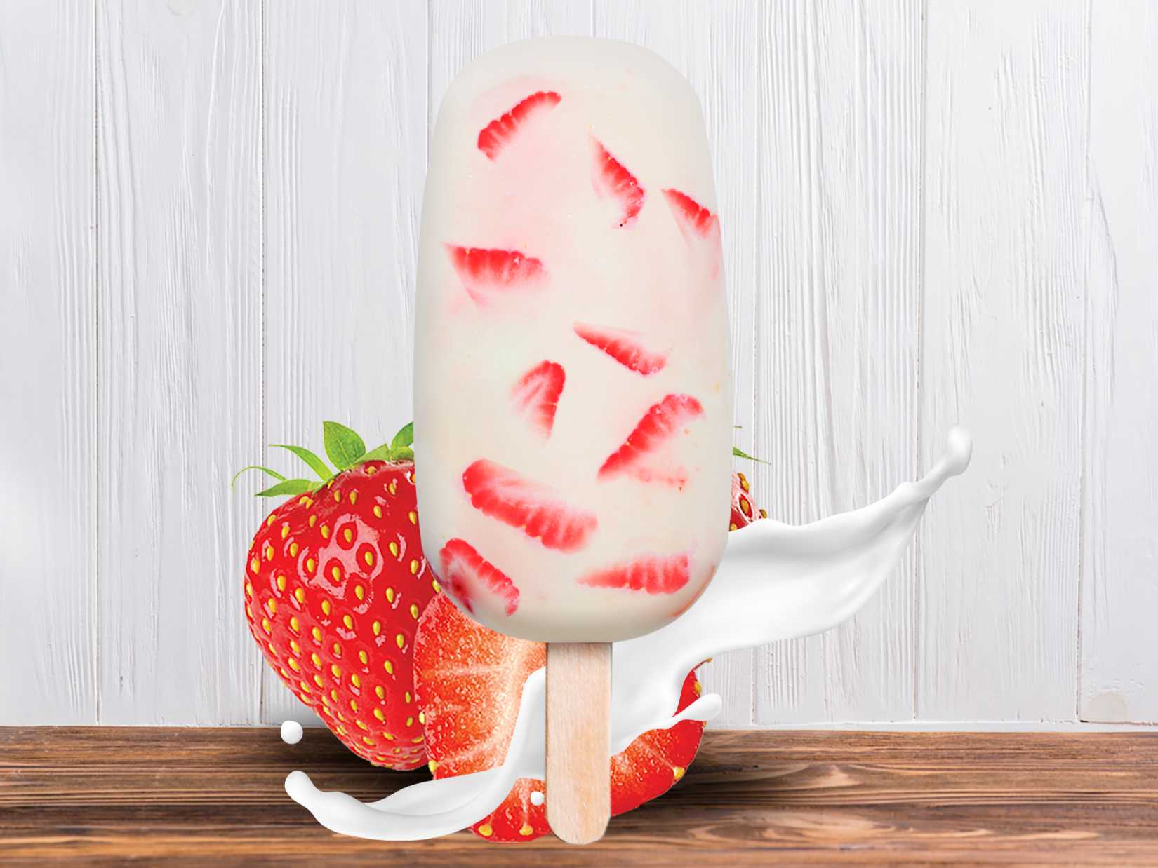 Paleta Yogurt con Fresa