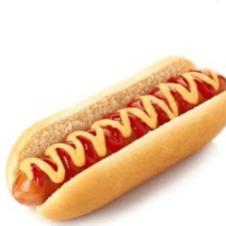Hot dog de 25 com con catsup y mostaza opcional