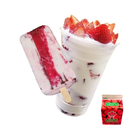 Fresas Congeladas de Cajita Con Paleta