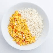 Huevos Pericos, Arroz y Arepa