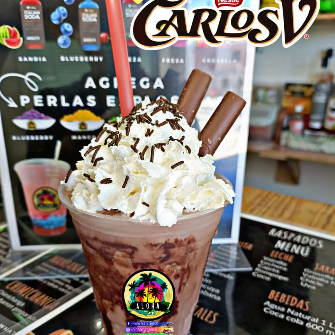 Frappe  Carlos V + Choco Monster
