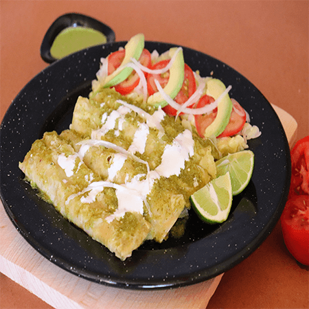 Enchiladas Verdes de Queso