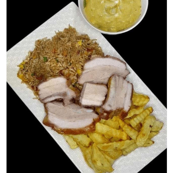 180G. de Chancho+chaufa+papas  fritas