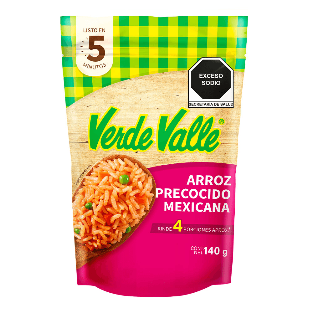 ARROZ VERDE VALLE PRECOCIDO MEXICANA 140GR