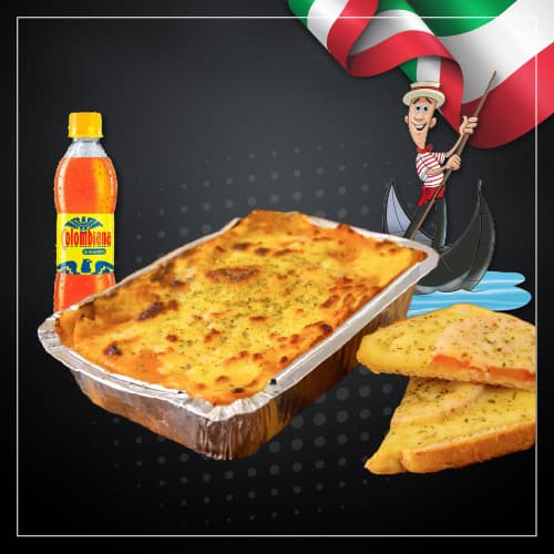 Lasagna Mixta Mediana + Bebida Personal