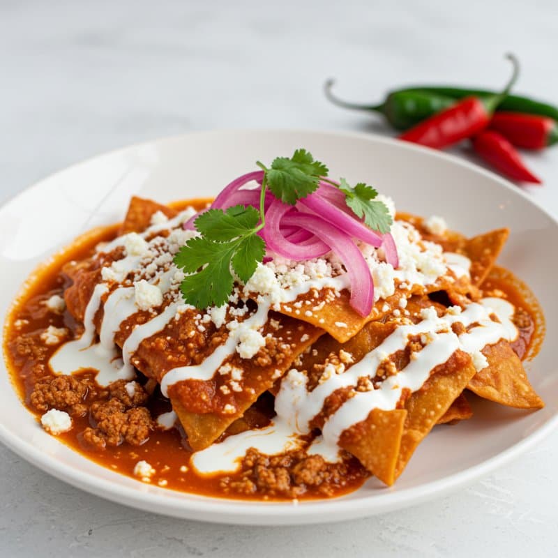 Chilaquiles con Chorizo
