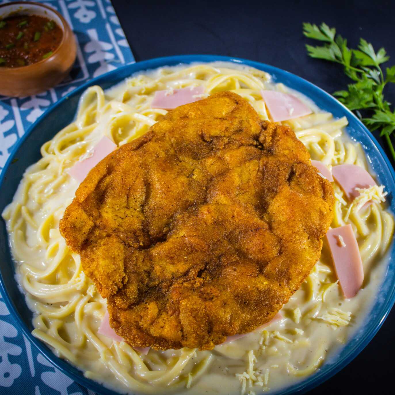 Alfredito con Milanesa