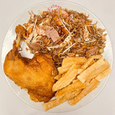 Arroz Chino + Papas +  Pollo