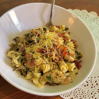 Pasta Pollo y Champiñones