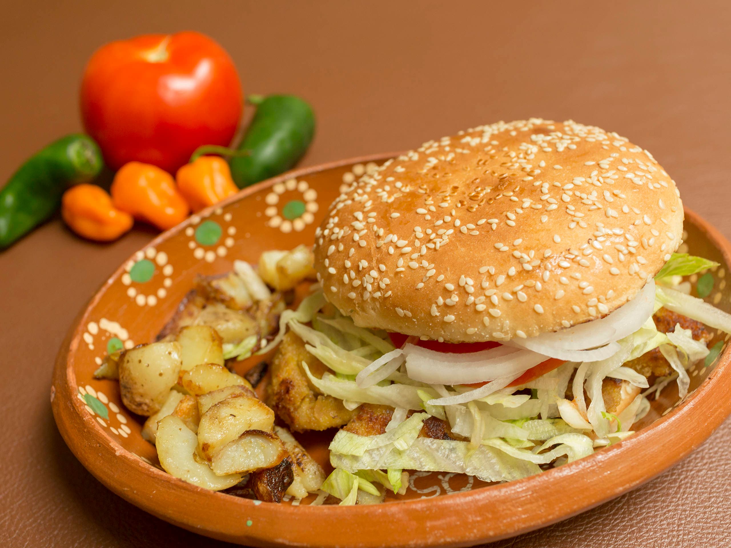 Hamburguesa Sencilla de Pollo