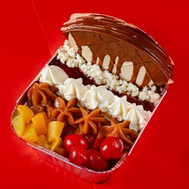 Choco Nachos con Cereza y Duraznos