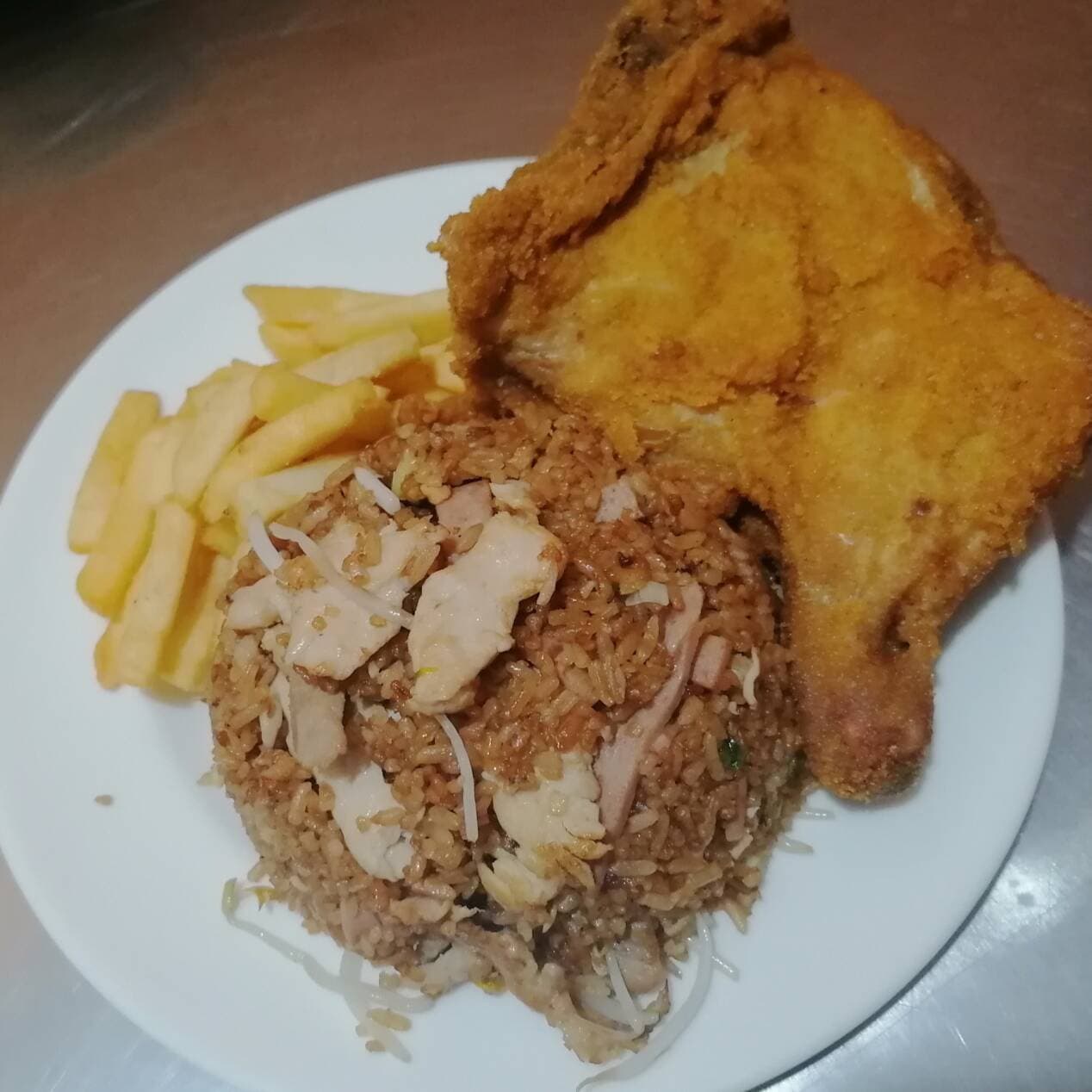 Arroz personal + 1/4 pollo + chopsuey