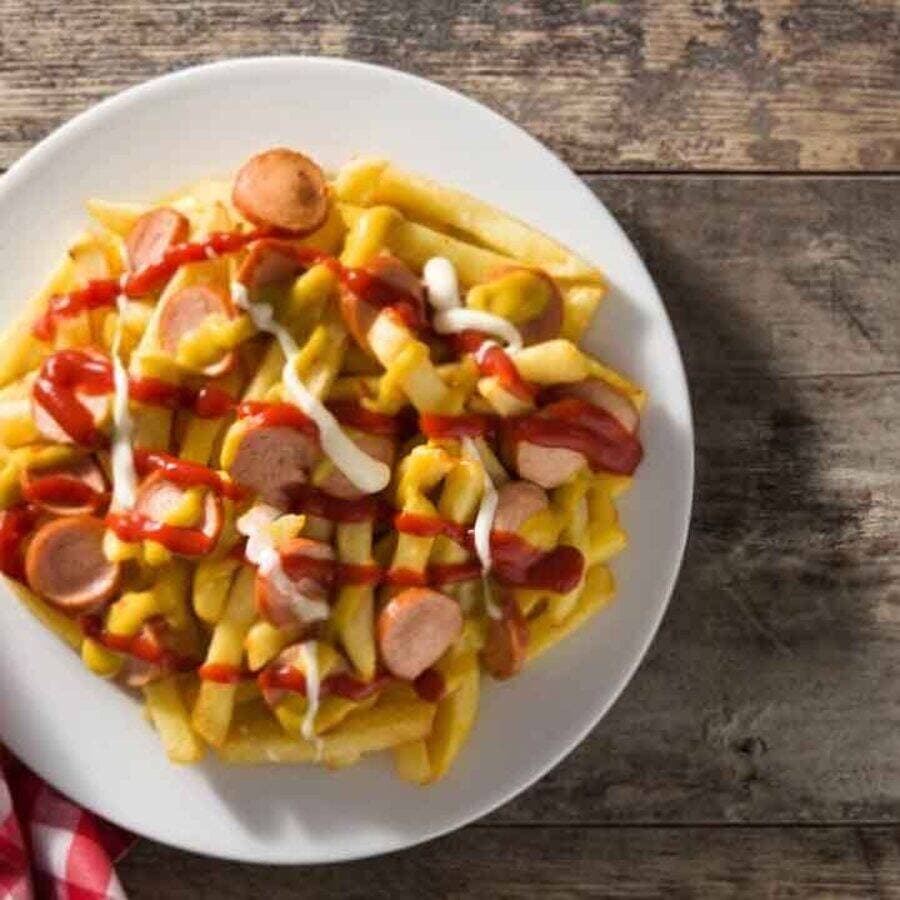 salchipapas preparadas