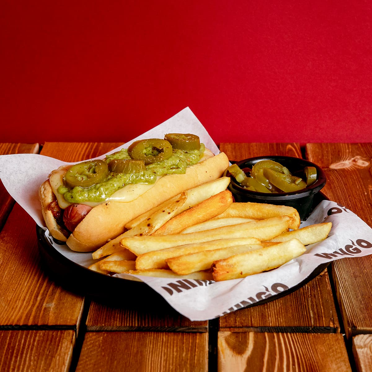 Guacamole dog + bebida