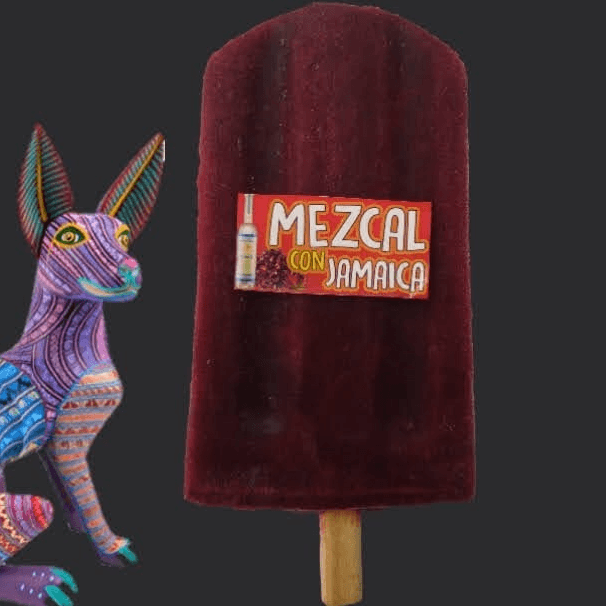 Paleta de Mezcal con Jamaica