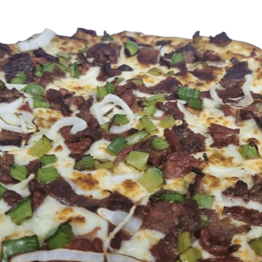 Pizza Grande Carne Asada con Base Pesto