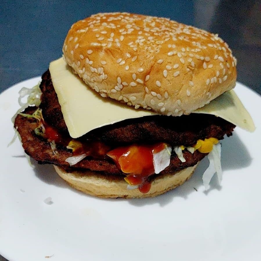 Hamburguesa Doble Carne Con Queso