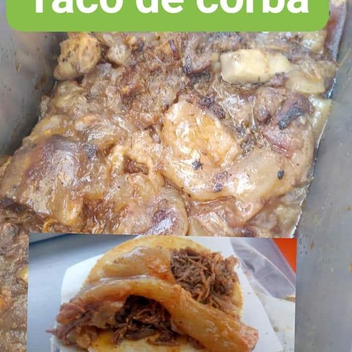 Taco de corva con carne