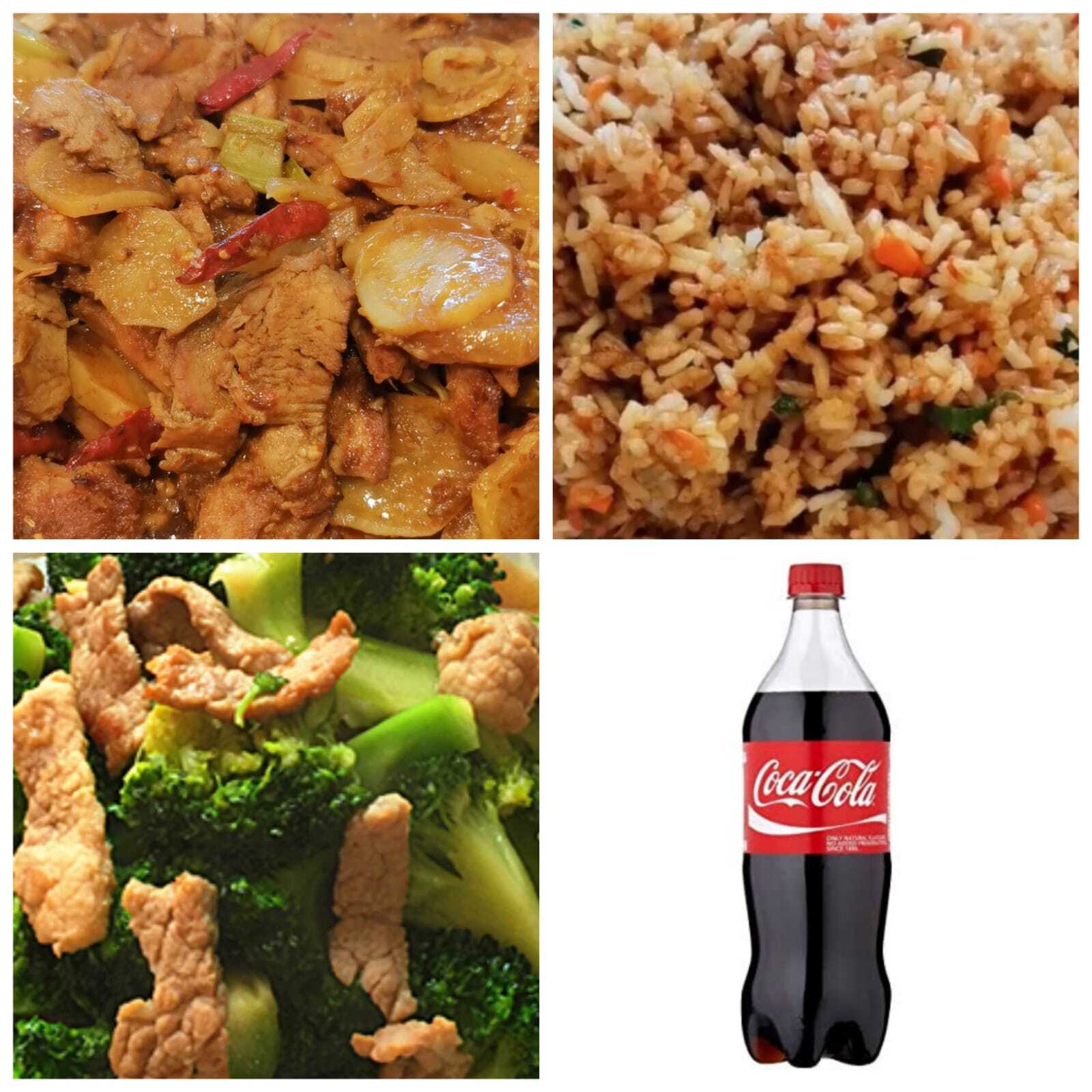 Pollo Picoso y Brócoli, Coca600ml（辣鸡+菜花+可乐）