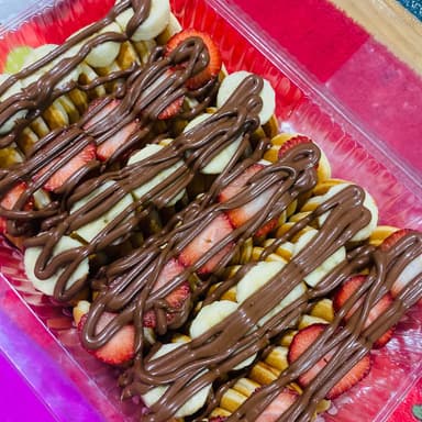 MINIS CON FRESA,PLATANO Y NUTELLA
